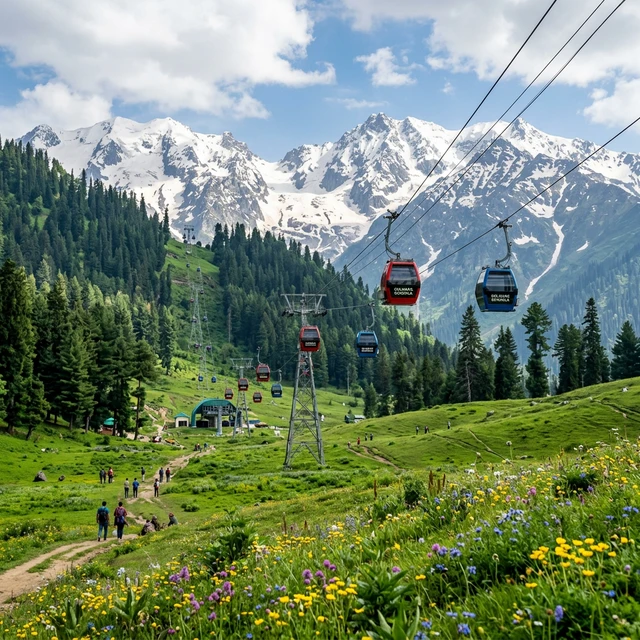 Gulmarg Kashmir - Gondola Ride, Skiing and Snow Activities